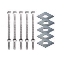 Kit 05 parafuso galv fogo poste padrao 12x250mm 1/2x10" m12