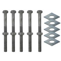 Kit 05 parafuso galv fogo poste padrao 16x150mm 5/8x6" m16