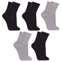 Kit 05 Pares Meias Masculinas Cano Alto Longo Algodão Original Apollo