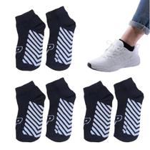 Kit 05 Pares Meias Soquete Cano Curto Invisível Feminina Sapatilha Trabalhada Com Elastano Algodão Original Apollo