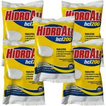Kit 05 Pastilha Tablete Cloro HCL 200g Hidroall Tricloro Kit 05 Pastilha Tablete Cloro HCL 200g Hidroall Tricloro