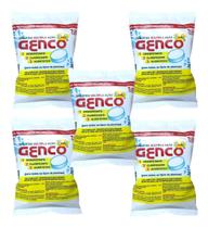 Kit 05 Pastilha Tablete Genco Cloro Multi Ação 200g Piscina
