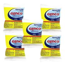 Kit 05 Pastilha Tablete Genco Genclor 200g Para Piscina