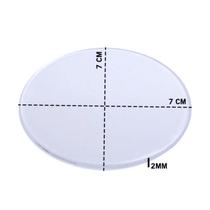 Kit 05 pçs Base Acrílica Redonda Transparente 7X7 - RU52