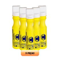 Kit 05 Peças Marcador Caneta Riscador Pincel Industrial Traço Forte Permanente Ponta Tinta 3mm 60Ml Lwb0700