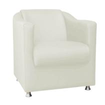 Kit 05 Poltrona Cadeira Decorativa Tilla Para Sala de Estar Recepção Escritório Corinho Branco - KDAcanto Móveis