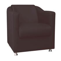 Kit 05 Poltrona Cadeira Decorativa Tilla Para Sala de Estar Recepção Escritório Corinho Marrom - KDAcanto Móveis