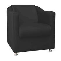 Kit 05 Poltrona Cadeira Decorativa Tilla Para Sala de Estar Recepção Escritório Suede Preto - KDAcanto Móveis Kit 05 Poltrona Cadeira Decorativa Tilla Para Sala de Estar Recepção Escritório Suede Preto - KDAcanto Móveis