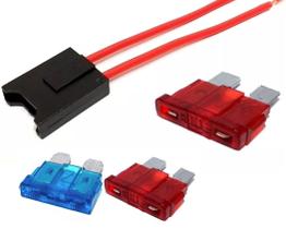 Kit 05 Porta Fusível P/ Lâmina MÉDIO 2,5mm C/ Rabicho Kit 05 Porta Fusível P/ Lâmina MÉDIO 2,5mm C/ Rabicho