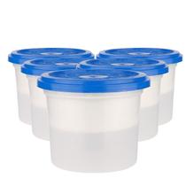 Kit 05 Pote Anti Umidade Evita Mofo E Mau Cheiro Tampa Azul