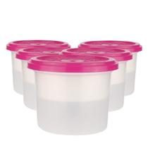 Kit 05 Pote Anti Umidade Evita Mofo E Mau Cheiro Tampa Rosa