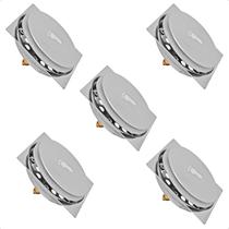 Kit 05 Ralo Click Quadrado 15x15 Inox Veda Cheiro E Insetos Kit 05 Ralo Click Quadrado 15x15 Inox Veda Cheiro E Insetos