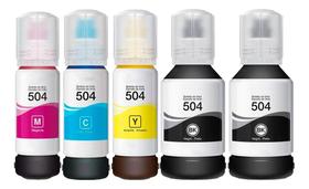 Kit 05 Recarga de Tinta T504 504 para L4150 CMYK