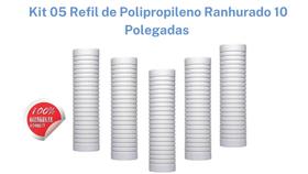Kit 05 Refil De Polipropileno Ranhurado 10 Polegadas PP