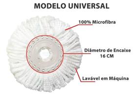 Kit 05 Refil Microfibra Perfect Mop Pro 360 Move