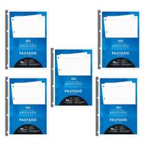 Kit 05 Refil Tiliflex Para Caderno Argolado Fichário Universitário 80 Folhas ( 90g/m² ) Tilibra