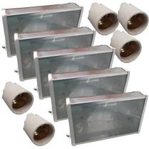 Kit 05 refletor 150w rcm + 05 receptaculo porcelana e27 Kit 05 refletor 150w rcm + 05 receptaculo porcelana e27