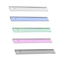 Kit 05 Régua Escolar 30cm Poliestireno Colorida - Acrimet