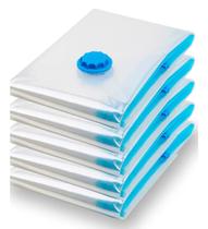 Kit 05 Sacos Vácuo Embalagem Organizador 70x110 Guarda Roupas Viagem