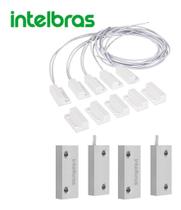 Kit 05 Sensores Magnéticos Com Fio E 02 Porta De Aço Mini