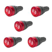 Kit 05 Sinaleiro Buzzer Sinalizador Luminoso Sonoro 220V