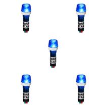 Kit 05 Sinaleiros Iluminado 9mm CCA-220B LED 127V / 220V Sibratec - Azul Kit 05 Sinaleiros Iluminado 9mm CCA-220B LED 127V / 220V Sibratec - Azul
