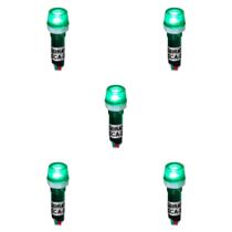Kit 05 Sinaleiros Iluminado 9mm CCA-220G LED 127V / 220V Sibratec - Verde Kit 05 Sinaleiros Iluminado 9mm CCA-220G LED 127V / 220V Sibratec - Verde