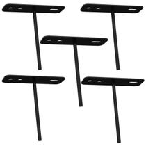 Kit 05 Suportes De Refletor Led Canhão de Luz Fachada Banner Base Estaca Jardim Iluminação