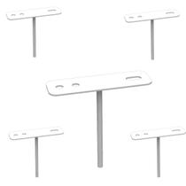 Kit 05 Suportes De Refletor Led Canhão de Luz Fachada Banner Base Estaca Jardim Iluminação Kit 05 Suportes De Refletor Led Canhão de Luz Fachada Banner Base Estaca Jardim Iluminação