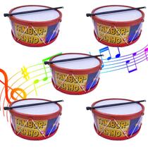 Kit 05 Tambor Tamborzinho Brinquedo Atacado Festa Infantil Instrumento Educacional