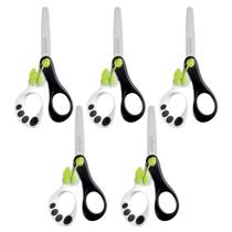 Kit 05 Tesoura Escolar 13cm Koopy Panda - Maped Papelaria Material Escolar Infantil Corte