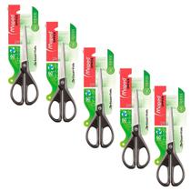 Kit 05 Tesouras de Aço Multiuso Essentials Green 17cm Blister - Maped