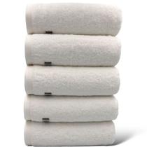 Kit 05 Toalha De Banho Algodão Egípcio - Gigante/Banhão - Branca - Quefren -72x150cm- LMpeter