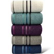 Kit 05 Toalhas De Banho -Branca/Azul Claro/Roxo/Cinza/Azul Escuro- Porti Maxx - 72x130cm - LMpeter Kit 05 Toalhas De Banho -Branca/Azul Claro/Roxo/Cinza/Azul Escuro- Porti Maxx - 72x130cm - LMpeter