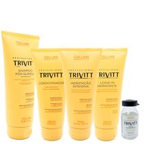 Kit 05 Trivitt Reparação em Casa Sh - Cond - Masc - Leave-in - Hialurônico