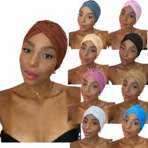 Kit 05 Turbante Indiano Touca Elegante Neutros e Discretos Moda ou Tratamento Câncer Careca Alopecia Kit 05 Turbante Indiano Touca Elegante Neutros e Discretos Moda ou Tratamento Câncer Careca Alopecia
