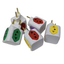 Kit 05 un Adaptadores De Tomada Cubo 10A/20A 250v Universal