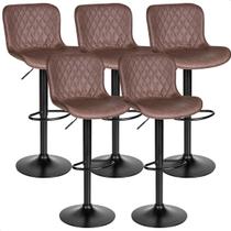 Kit 05 Un Banqueta Alta Para Cozinha Americana Bar Giratória prime.office P080