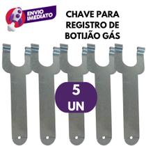 Kit 05 Un. Chave Facilitadora Para Registro De Gás Cozinha Apertar E Soltar Botijão Troca Segura