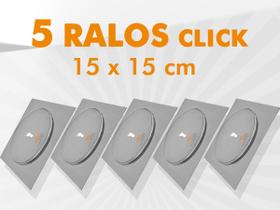 Kit 05 un ralo click quadrado 15x15