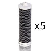 KIT 05 UN Refil P Filtro Igatu 888 Carbon Block Rosca 1/2