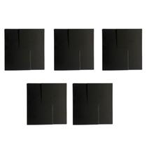 kit 05 und Acabamento Válvula Descarga metal Preto Fosco