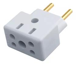 Kit 05 Und Adaptador Bob Esponja De Tomada 10a / 20a 250v T