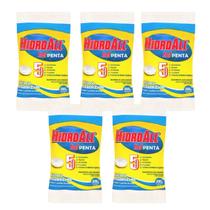 kit 05 unid cloro Pastilha para piscina Hidroall Penta 200g