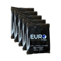 Kit 05 Unidades Fita de Pvc para Instalação de Ar Condicionado 10mx0,10m - Preta Kit 05 Unidades Fita de Pvc para Instalação de Ar Condicionado 10mx0,10m - Preta
