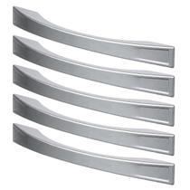 Kit 05 Unidades Puxadores Monte Carlo de 23cm com Furação de 160mm Para Moveis - Prata- EdeCasaMoveis