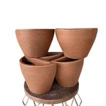 Kit 05 Vasos de Parede Polietileno Decorativos p/Plantas e Jardins