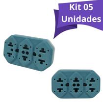 Kit 05Un Adaptador De Tomada Benjamin 10A E 20A - Spm