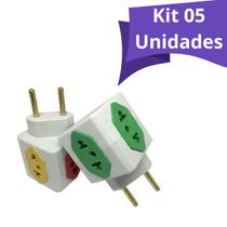 Kit 05un Adaptadores tomada Cubo Colorido 4 saídas Kit 05un Adaptadores tomada Cubo Colorido 4 saídas