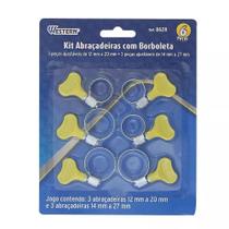 Kit 06 Abraçadeiras De Aço Com Borboleta Ajustável Apertar